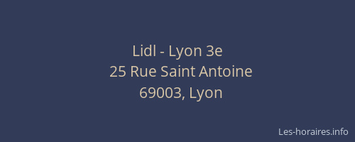 Lidl - Lyon 3e