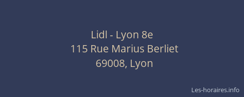 Lidl - Lyon 8e