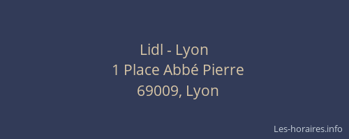 Lidl - Lyon