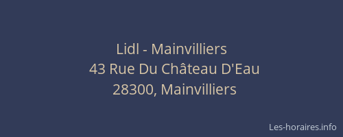 Lidl - Mainvilliers