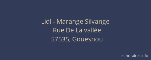 Lidl - Marange Silvange