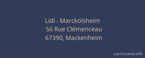 Lidl - Marckolsheim