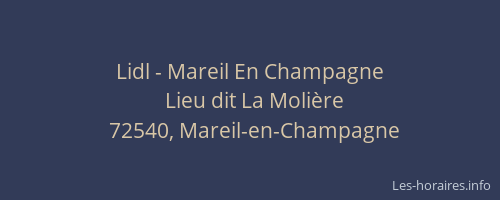 Lidl - Mareil En Champagne