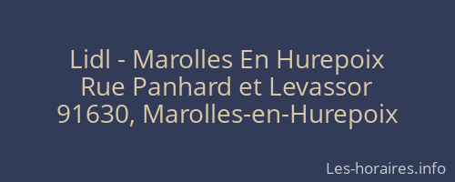 Lidl - Marolles En Hurepoix