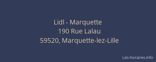 Lidl - Marquette