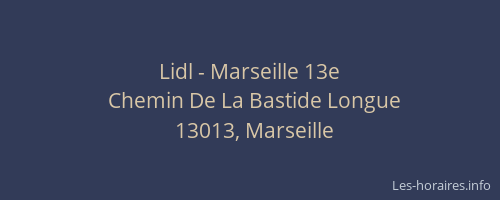 Lidl - Marseille 13e