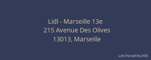 Lidl - Marseille 13e