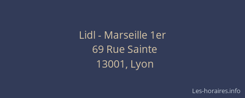 Lidl - Marseille 1er