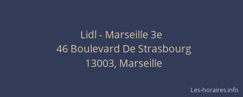 Lidl - Marseille 3e