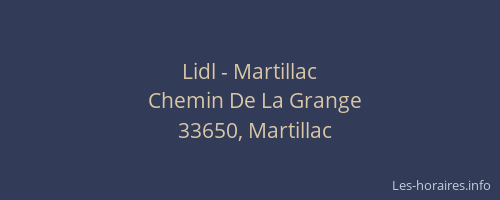 Lidl - Martillac