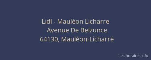 Lidl - Mauléon Licharre