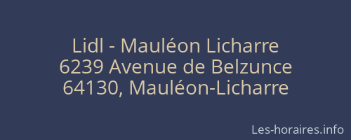 Lidl - Mauléon Licharre