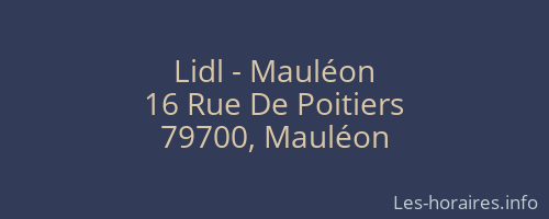 Lidl - Mauléon