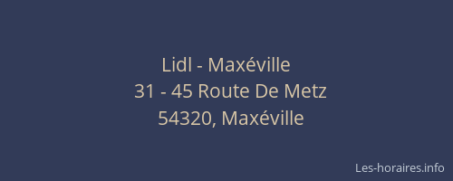 Lidl - Maxéville