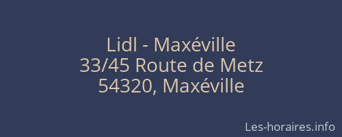 Lidl - Maxéville