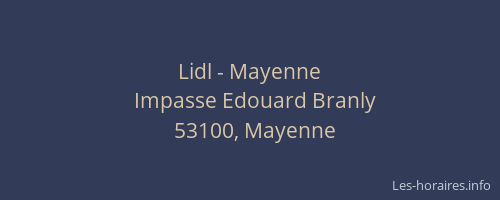 Lidl - Mayenne