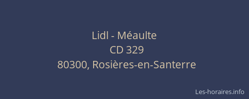 Lidl - Méaulte
