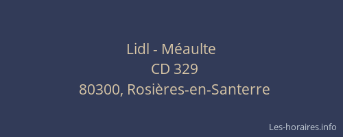 Lidl - M&eacute;aulte