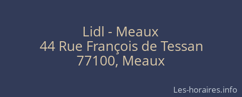 Lidl - Meaux