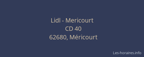 Lidl - Mericourt
