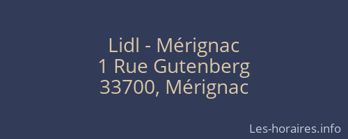 Lidl - Mérignac