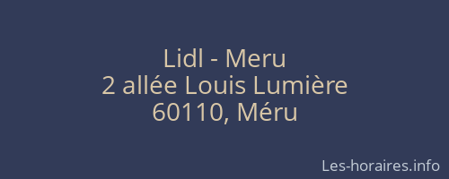 Lidl - Meru