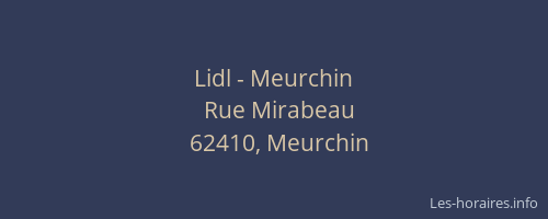 Lidl - Meurchin