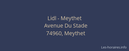 Lidl - Meythet