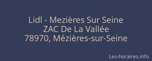 Lidl - Mezières Sur Seine