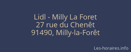 Lidl - Milly La Foret
