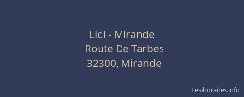 Lidl - Mirande