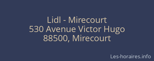 Lidl - Mirecourt