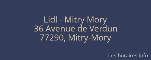 Lidl - Mitry Mory