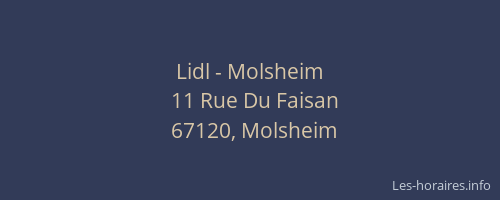 Lidl - Molsheim