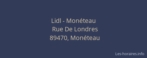 Lidl - Monéteau