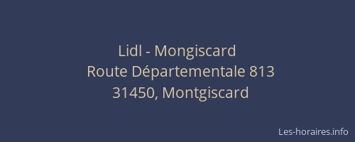 Lidl - Mongiscard