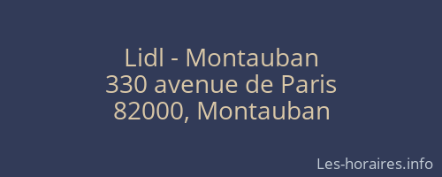 Lidl - Montauban