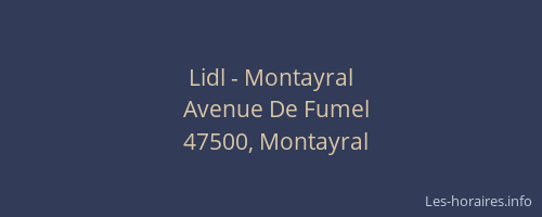 Lidl - Montayral