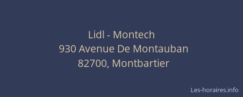 Lidl - Montech