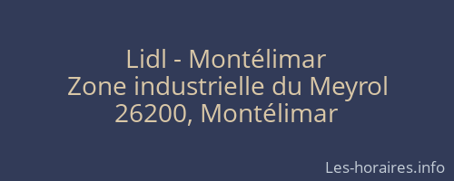 Lidl - Montélimar