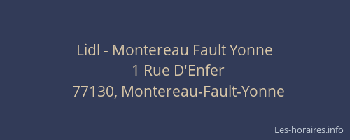 Lidl - Montereau Fault Yonne