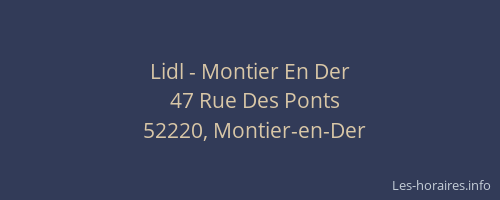 Lidl - Montier En Der