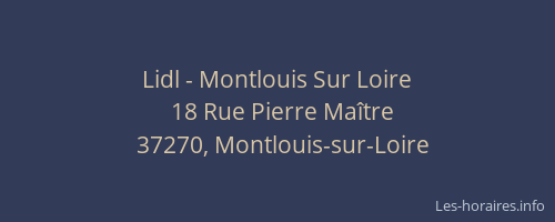 Lidl - Montlouis Sur Loire