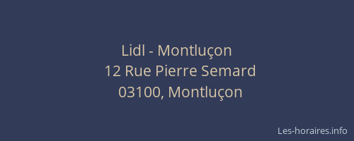 Lidl - Montluçon