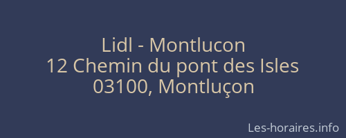 Lidl - Montlucon