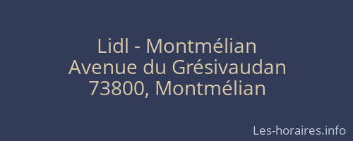 Lidl - Montmélian