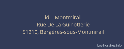 Lidl - Montmirail