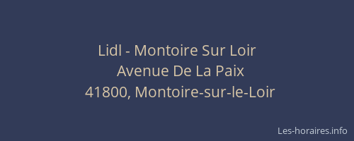 Lidl - Montoire Sur Loir