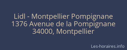 Lidl - Montpellier Pompignane