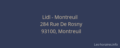 Lidl - Montreuil